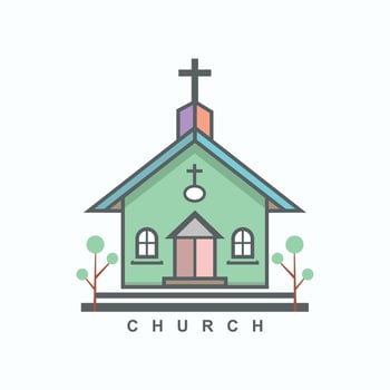 Church icon design vector