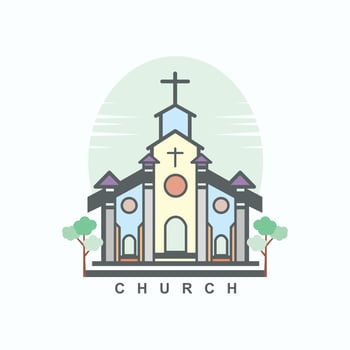 Church vector design and illustration
