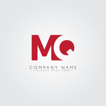 Minimal Business logo for Alphabet MQ - Initial Letter M and Q Logo vector