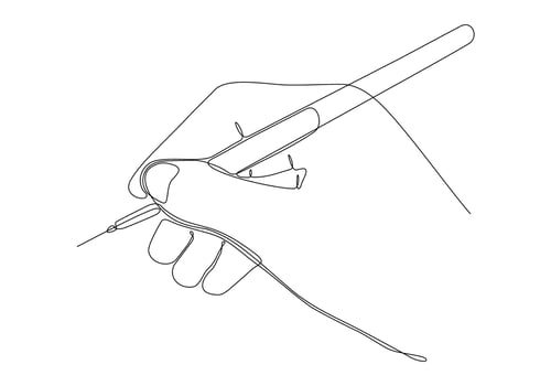 continuous drawing line of hand drawing line vector