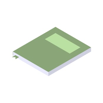 Isometric illustration of book vector