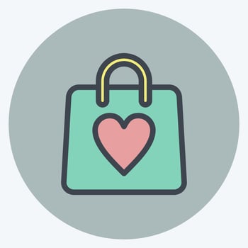 Icon Gift Bag. suitable for Kids symbol. color mate style. simple design editable. design template vector. simple illustration vector