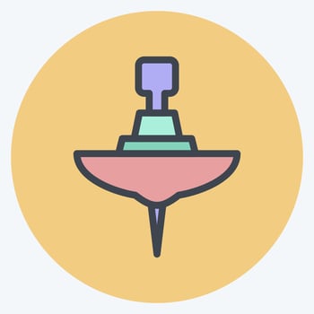 Icon Humming Top. suitable for Kids symbol. color mate style. simple design editable. design template vector. simple illustration vector