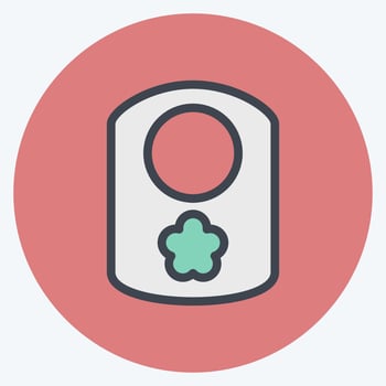 Icon Baby Bib. suitable for Kids symbol. color mate style. simple design editable. design template vector. simple illustration vector
