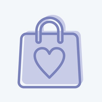 Icon Gift Bag. suitable for Kids symbol. two tone style. simple design editable. design template vector. simple illustration vector