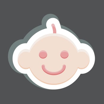 Sticker Baby Boy. suitable for Kids symbol. simple design editable. design template vector. simple illustration vector