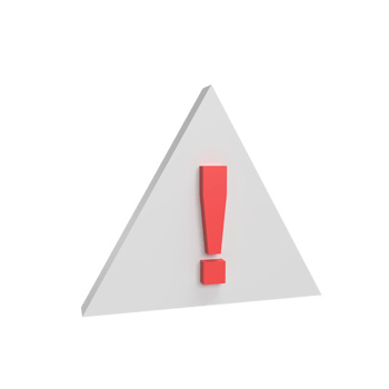 Warning 3d icon model cartoon style concept. render illustration png