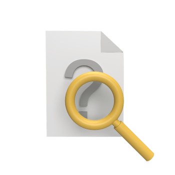 Search problem document 3d icon model cartoon style concept. render illustration png