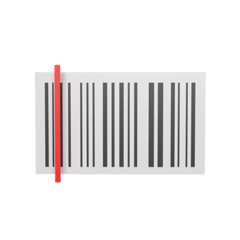 Scan Barcode 3d icon model cartoon style concept. render illustration png