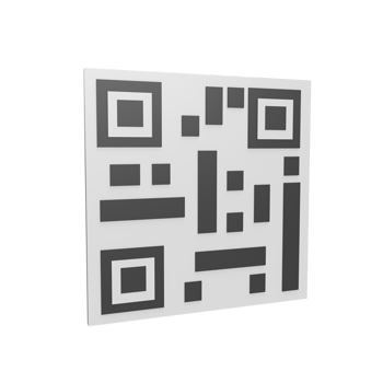 Qr code 3d icon model cartoon style concept. render illustration png