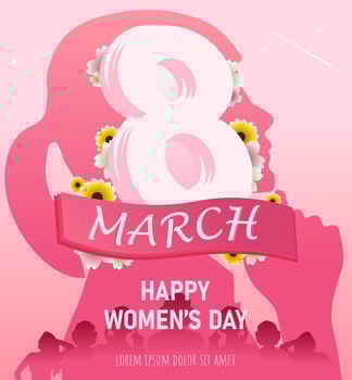 Happy Women Day vector