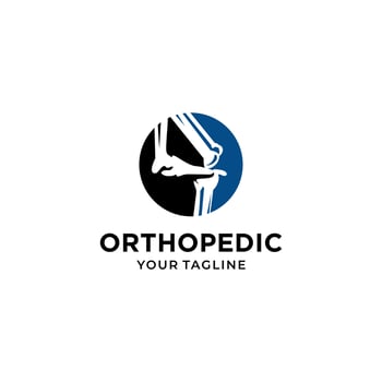 Orthopedic health logo design vector template