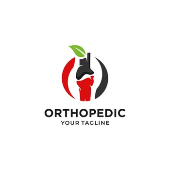 Orthopedic health logo design vector template