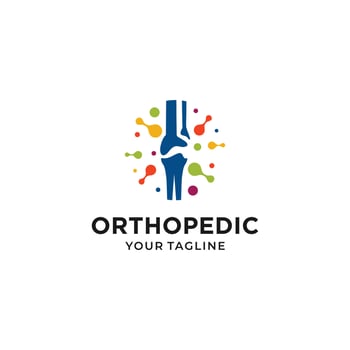 Orthopedic health logo design vector template