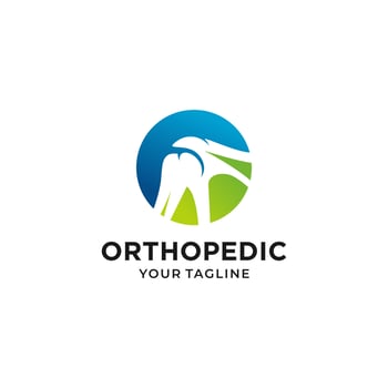 Orthopedic health logo design vector template