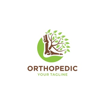 Orthopedic health logo design vector template