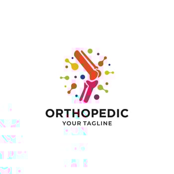 Orthopedic health logo design vector template