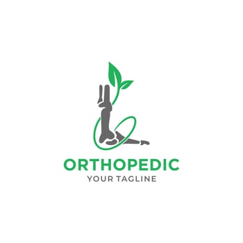 Orthopedic health logo design vector template