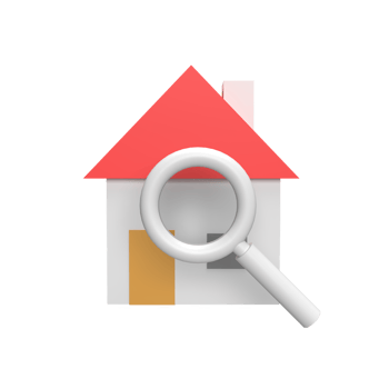 Find house 3d icon model cartoon style concept. render illustration png