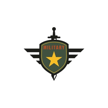 Military Logos Badges Army Symbols Stock Vector