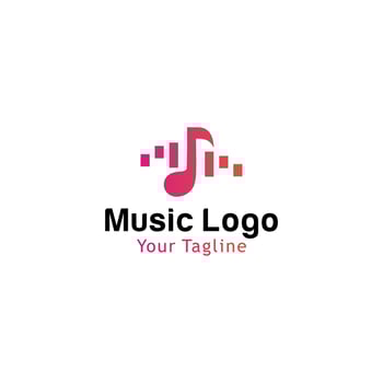 Music Logo Template Design Vector Illustration