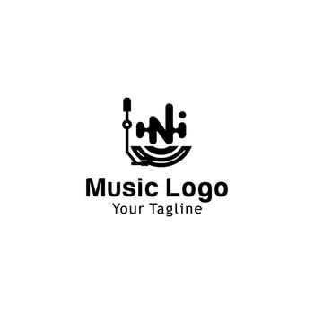 Music Logo Template Design Vector Illustration