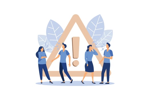 disconnection from the Internet, unavailable, few people get angry, an error occurred flat vector illustration