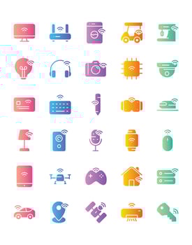 Internet Of Things Icon Set 30 isolated on white background vector