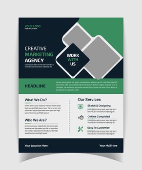 Corporate flyer template design vector
