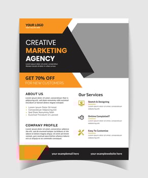 Corporate flyer template design vector