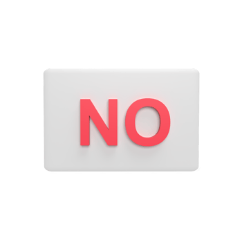 No button 3d icon model cartoon style concept. render illustration png