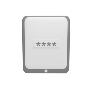 Devices with password 3d icon model cartoon style concept. render illustration png