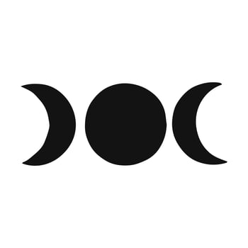 Esoteric symbols moon. Alchemy mystical magic elements for prints, posters, illustrations and patterns. vector