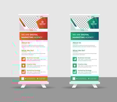 Business Roll up banner stand template design, modern portable stands corporate roll-up banner layout, pull up, vector illustration, business flyer, brochure, Corporate banner