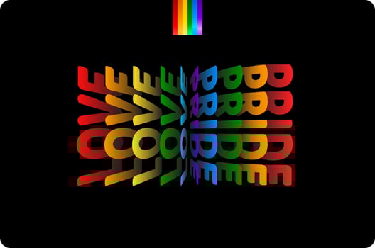 Happy Pride month landscape poster vector