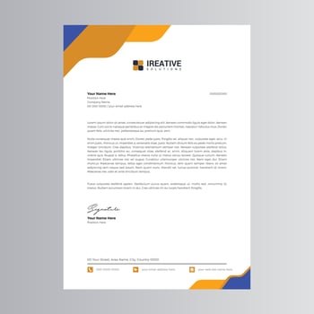 Clean and Modern Letterhead Template. Pro Vector