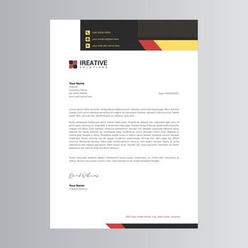 Clean and Modern Letterhead Template. Pro Vector