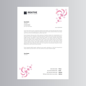 Clean and Modern Letterhead Template. Pro Vector