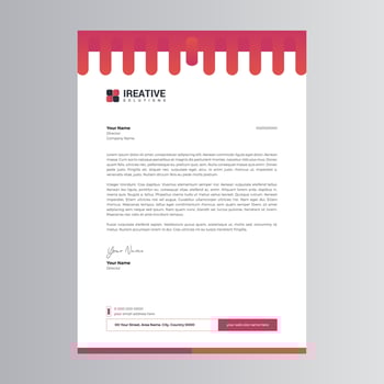 Clean and Modern Letterhead Template. Pro Vector