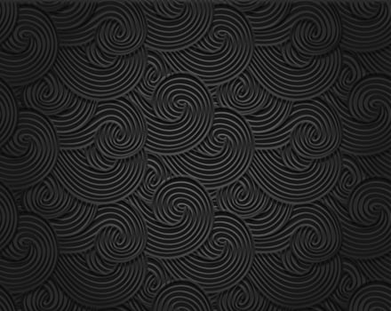 3D Abstract wind texture, sea, ocean waves background. Dense clouds, dark smoke and steam gray pattern. Vector illustration.