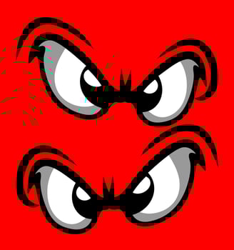 angry cartoon eye for design ... vector