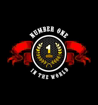 number one medal in the world... vector