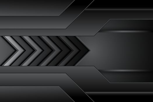 abstract metal carbon texture modern with arrow  black contrast on dark design futuristic technology background. vector illustration
