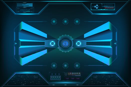 Technology Futuristic Interface screen. element digital design innovation hi-tech AI, UI background concept. vector and illustration