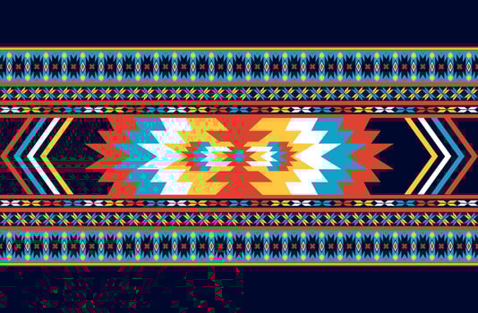geometric design pattern fabric ethnic oriental traditional  for embroidery color style, curtain, background, carpet, wallpaper, cloth, wrapping, batik, fabric,Vector illustration. vector