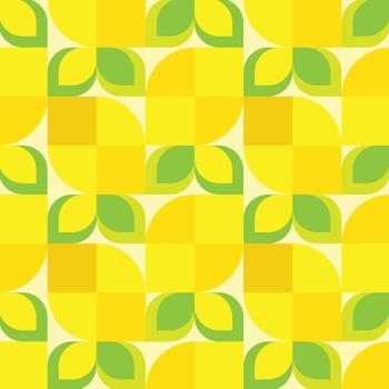 Seamless lemon pattern for tablecloth, oilcloth, bedclothes or other textile design vector