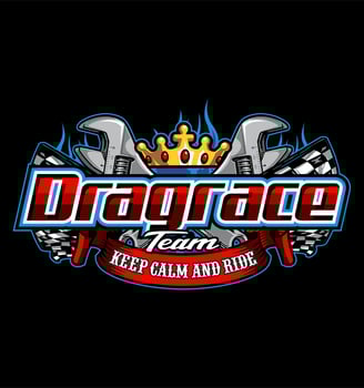 dragrace team with wrech background vector
