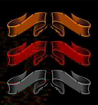 various kinds of ribbons for ... vector