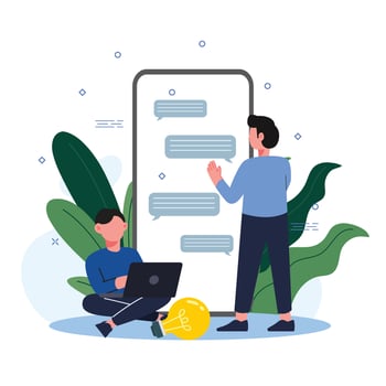 Mobile marketing concept illustration vector