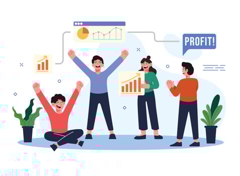 People concept. Vector illustration of grow up, idea concept, business presentation and marketing material
